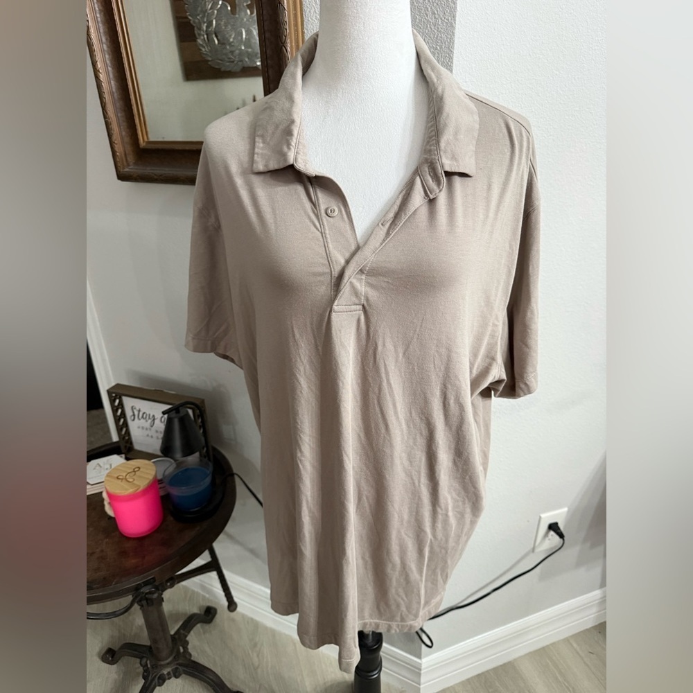 Men's Fabletics Beige Polo Shirt